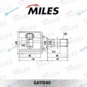 GA11040 ШРУС NISSAN QASHQAI IX-TRAIL T31 07- внутр. левый передний GA11040