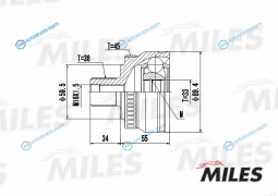 GA20027 ШРУС AUDI A4 1.6-2.0 00- нар.(ABS) (GKN 304331) GA20027