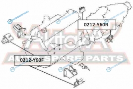 0212-Y60R Подушка двигателя | зад правлев