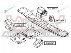 0412-K96RAT Подушка двигателя АТ | зад правлев