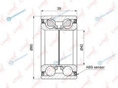 WB-1299 Комплект подшипника ступицы колеса | перед