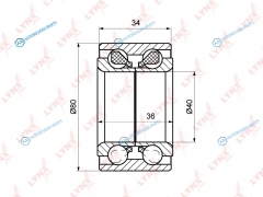 WB-1100 Комплект подшипника ступицы колеса | перед правлев