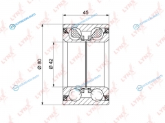WB-1351 Комплект подшипника ступицы колеса | перед