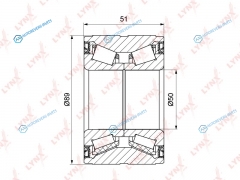 WB-1314 Комплект подшипника ступицы колеса | зад