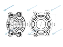 HUB221-7 Полуступица задняя INFINITI G35NISSAN SKYLINESTAGEA 01-