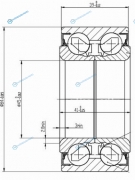 ST-51720-3A101 Подшипник перед ступицы HYUNDAI SANTA FESONATA(ТАГАЗ)KIA SPORTAGE 04-MMC SIGMARVR 91-97