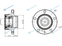 ST-1J0598477 Ступичный узел задн. AUDI A3SKODA OCTAVIAVW GOLFJETTAPOLO -08.2011