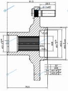 ST-43502-32070 Ступица перед TOYOTA CAMRY GRACIAHARRIER