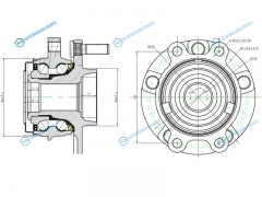ST-40202-JP11A Ступичный узел передправ NISSAN TEANA PJ32(VQ35)MURANO PNZ51(VQ35) (32 шлица)