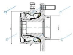 ST-40203-JP11A Ступичный узел передлев NISSAN TEANA PJ32(VQ35)MURANO PNZ51(VQ35) (32 шлица)