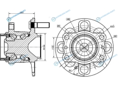 ST-52750-0U000 Ступичный узел задн. HYUNDAI SOLARISACCENTKIA RIO