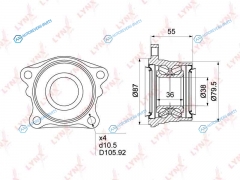 WB-1031 Ступица колеса | зад правлев