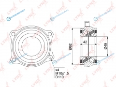 WB-1474 Ступица колеса | зад правлев