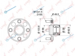WH-1203 Ступица колеса | зад правлев