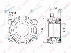 WB-1016 Ступица колеса | зад правлев