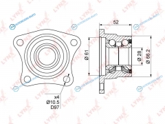 WB-1024 Ступица колеса | зад правлев