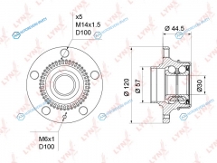 WH-1219 Ступица колеса | зад правлев