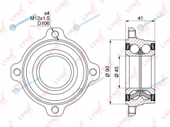 WB-1472 Ступица колеса | зад правлев