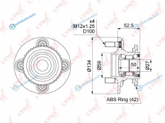 WH-1107 Ступица колеса | зад правлев