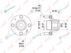 WH-1363 Ступица колеса | зад правлев