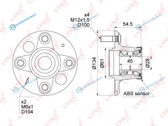 WH-1079 Ступица колеса | зад правлев