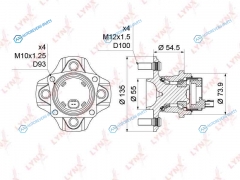 WH-1133 Ступица колеса | зад правлев