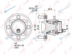 WH-1019 Ступица колеса | зад правлев