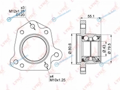 WB-1009 Ступица колеса | зад лев