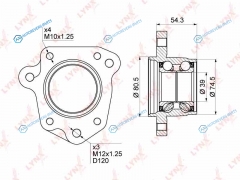WB-1013 Ступица колеса | зад лев