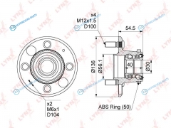 WH-1098 Ступица колеса | зад правлев