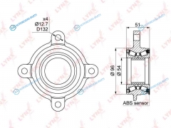 WB-1028 Ступица колеса | перед правлев