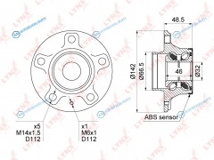 WH-1004 Ступица колеса | зад правлев
