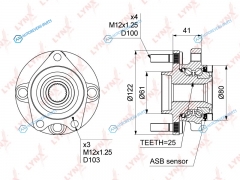 WH-1011 Ступица колеса | перед правлев 4*100