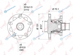 WH-1222 Ступица колеса | зад правлев