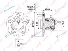 WH-1232 Ступица колеса | зад правлев