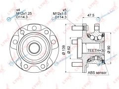 WH-1013 Ступица колеса | перед правлев