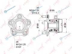 WH-1231 Ступица колеса | зад правлев
