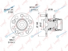 WH-1207 Ступица колеса | зад правлев