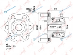 WH-1145 Ступица колеса | зад правлев