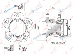 WH-1514 Ступица колеса | зад правлев