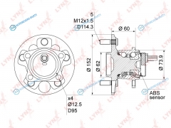 WH-1042 Ступица колеса | зад правлев