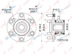 WH-1137 Ступица колеса | перед правлев
