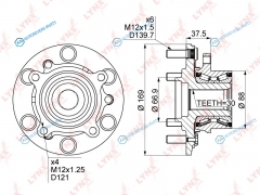 WH-1126 Ступица колеса | перед правлев