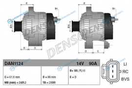 DAN1124 Генератор DENSO