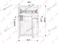 PA-1037 Муфта обгонная шкива генератора