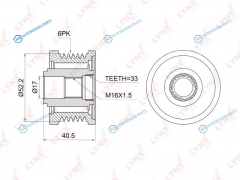 PA-1008 Обгонная муфта шкива генератора