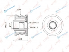 PA-1007 Обгонная муфта шкива генератора
