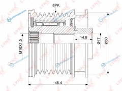 PA-1078 Муфта обгонная шкива генератора