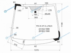TFO-R-CP-CL LFWX Cтекло лобовое HONDA FIT GEGP(1-4) 07-13
