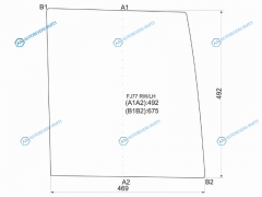 FJ77 RWLH Стекло заднее (распашной двери) левое TOYOTA LAND CRUISER PRADO FJ71 91-